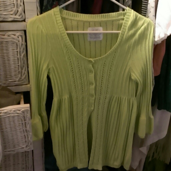 pastel lime green justice blouse/sweater