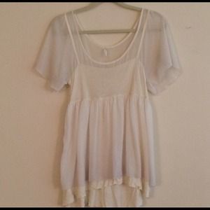 White free people blouse