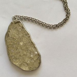 Glass Geode Statement Necklace