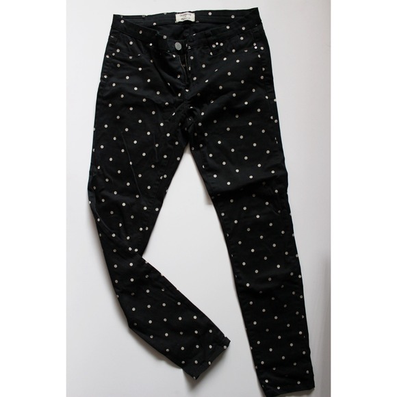 Madewell x Blank NYC black polka dot jeans