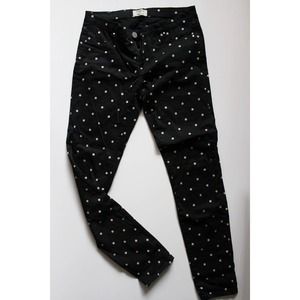 Madewell x Blank NYC black polka dot jeans
