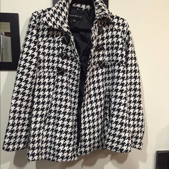 Houndstooth Pea Coat