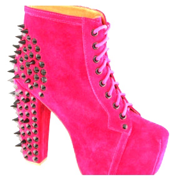 Brown spiked booties (not a legit pic)