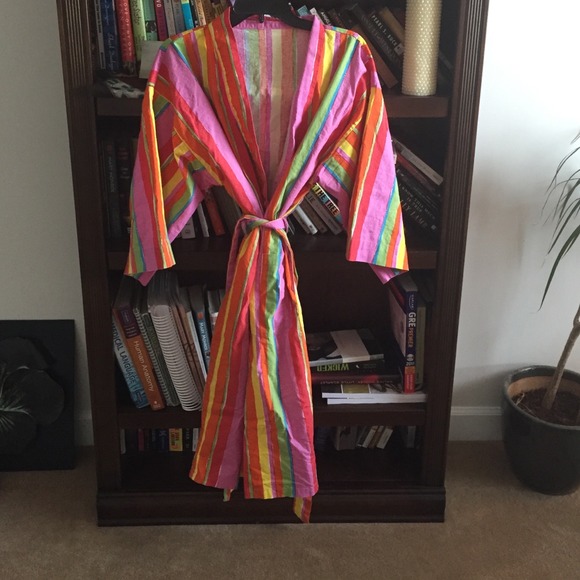Thin colorful robe