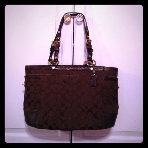 Classic brown Coach purse.