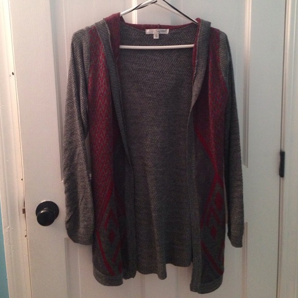 Long grey sweater cardigan