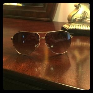 Marc Jacobs Gold and Brown Aviators