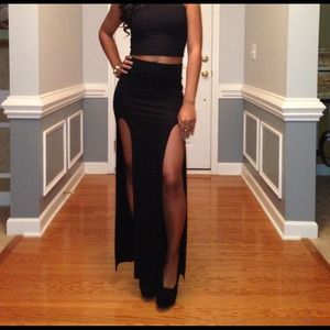 Double Split Maxi Skirt