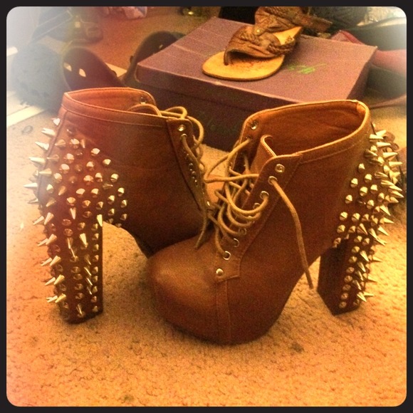 Tall spiked booties size 8.5