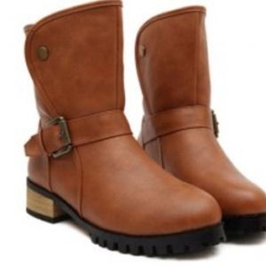 Nice leather caramel woman boot