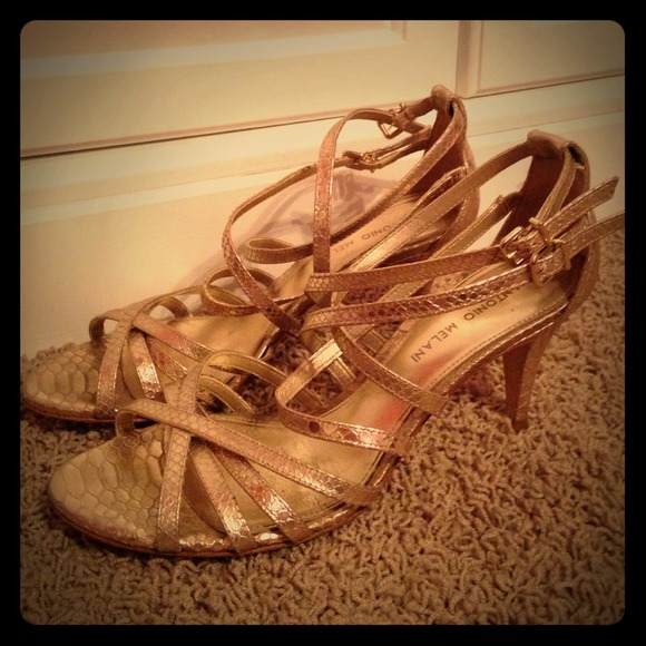 Antonio Melani gold heels