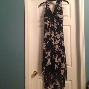 Floral Halter Hi-Lo Sundress