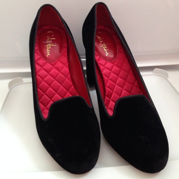 Cole Haan Shoes - Cole Haan black pinup 50's shoes heels velvet 11