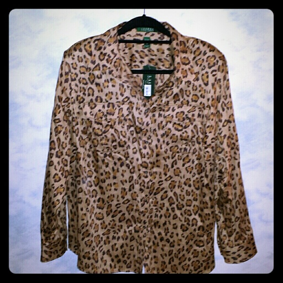 💲REDUCED Ralph Lauren Women - Animal Print Blouse