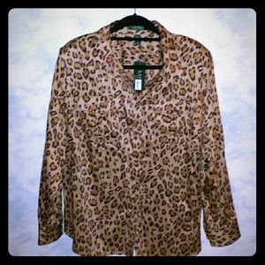 💲REDUCED Ralph Lauren Women - Animal Print Blouse