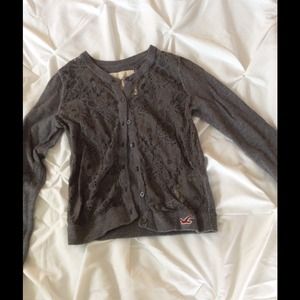 Gray Hollister cardigan