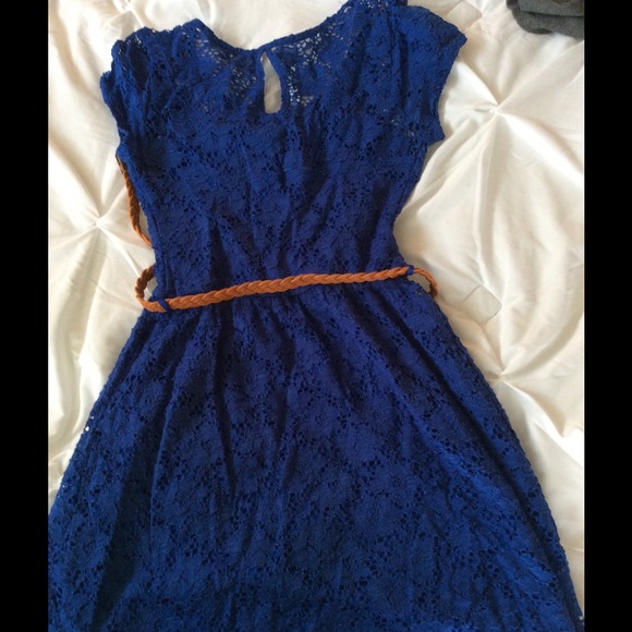 Blue floral dress