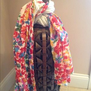 Floral bright scarf