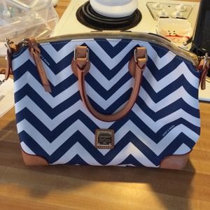 Dooney Bourke like new chevron satchel Purse