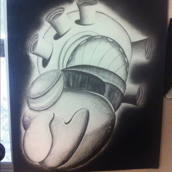 Heart drawing pencil