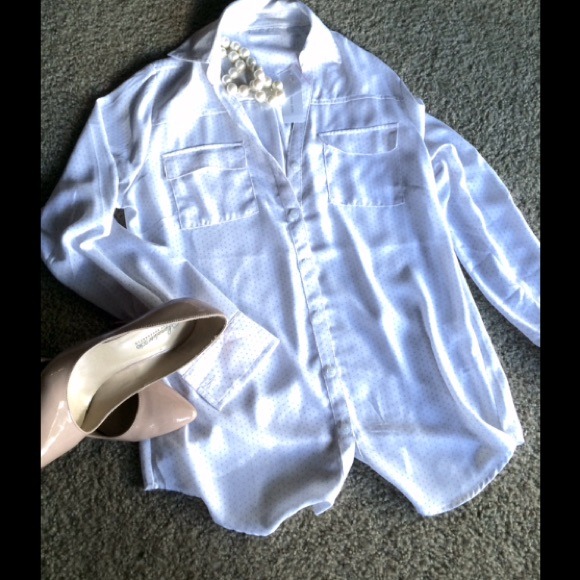 🎀NWT Chiffon convertible sleeve Portofino shirt🎀