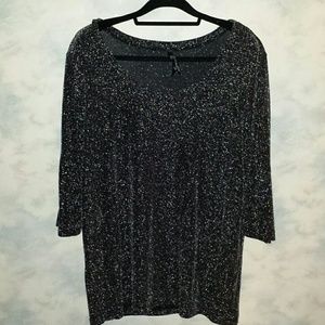 💲REDUCED PRICE💲PLUS SIZE SEVEN Black Sparkly Top