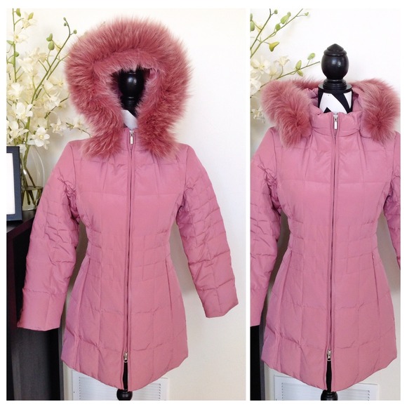 Down puffer coat fur trim NWOT - Picture 2 of 4