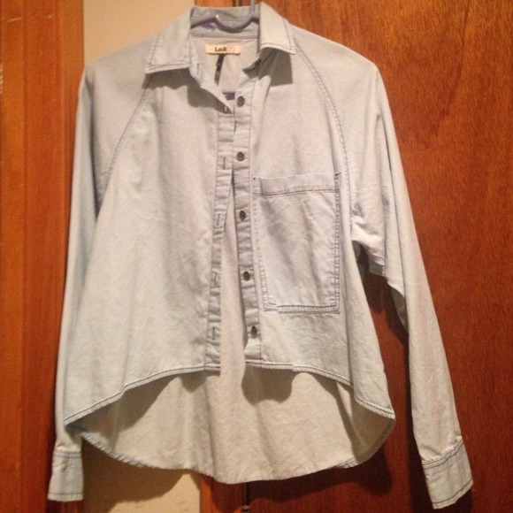 Hi low flannel light wash Jean look