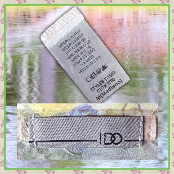 Sheer Pastel printed long sleeve top Sz Med Lk new - Picture 3 of 3