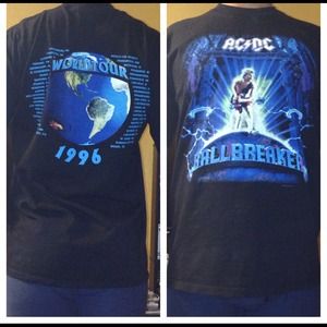 Mens original vintage acdc band 1996 tour shirt