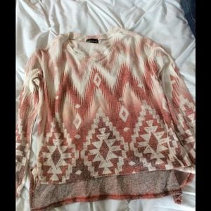 Cute orange and brown tribal long sleeve shirt 🎀