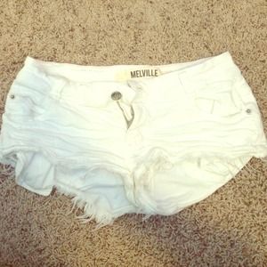White denim brandy melville shorts
