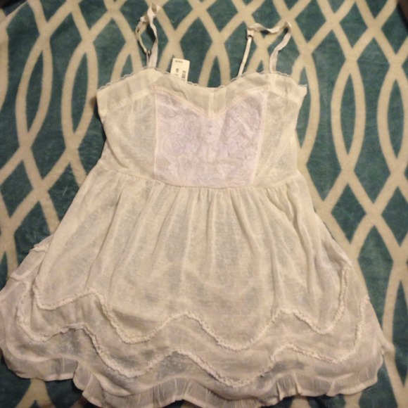 Aeropostale Creme White Lace Dress