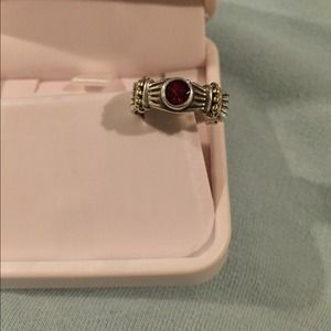 Lagos sterling silver and garnet ring