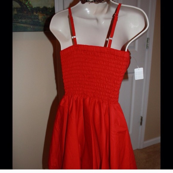 FRESH STYLE PARTY HP 🌸 Red-Pink Skater  Dress 🌸 - Picture 3 of 3