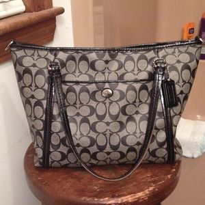 Coach bag black and grey