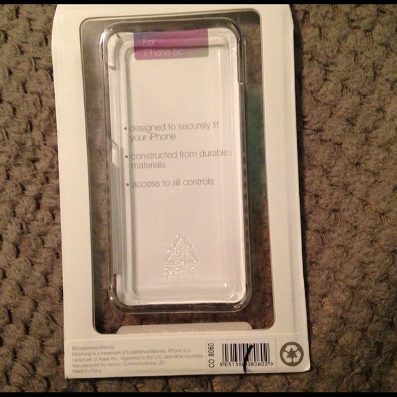 💢SOLD💢clear white heart iPhone 5c case - Picture 2 of 2