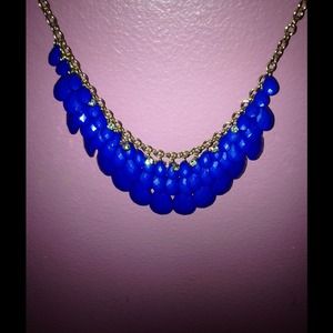 Royal blue statement necklace