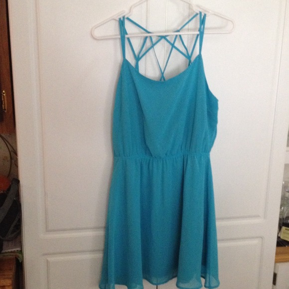 Aqua blue dress