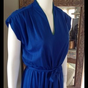 1980s Vintage Blue Dress