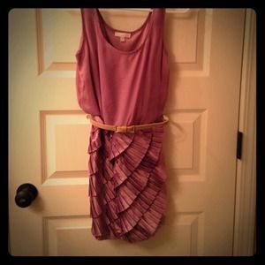 Purple ruffle dress