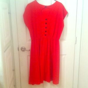 Vintage red cut out dress