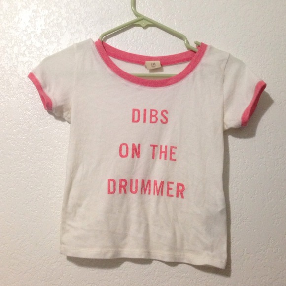 Hollister "Dibs on the Drummer" Crop top