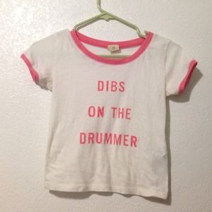 Hollister "Dibs on the Drummer" Crop top