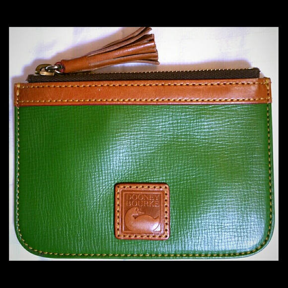 Dooney & Bourke green leather pouchette
