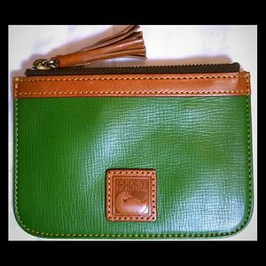 Dooney & Bourke green leather pouchette