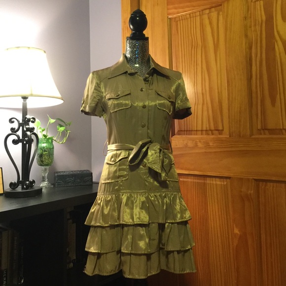 BeBe gold mini dress