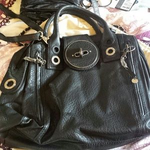 Black leather DIESEL handbag
