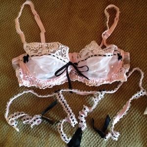 Victoria secret bra & garter set