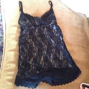Victoria secret black lace teddy